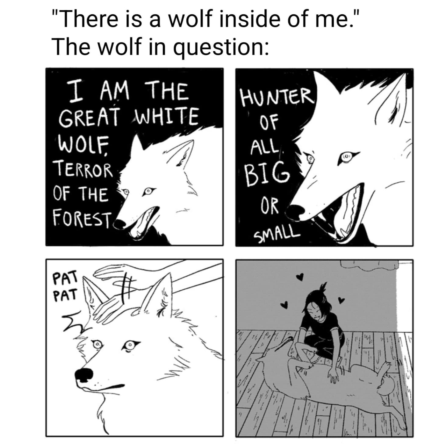 vampire and werewolf comic - "There is a wolf inside of me." The wolf in question I Am The Hunter Great White Of Wolf All Terror Big Of The Forest Pat Pat 4 Or Small